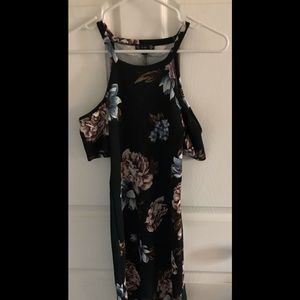 Dark green off the shoulder dress by Iris size small